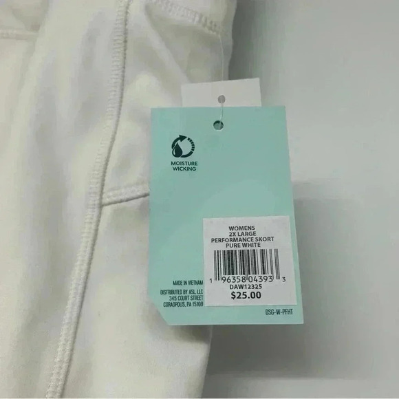 DSG PERFORMANCE SKORT PURE WHITE WOMENS SIZE XXL PICKLEBALL GOLF TENNIS FLAWED - Picture 6 of 9